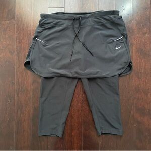 Nike Dri-Fit Pacer Running Skapris - Black Capri Skirt Womens Size Small